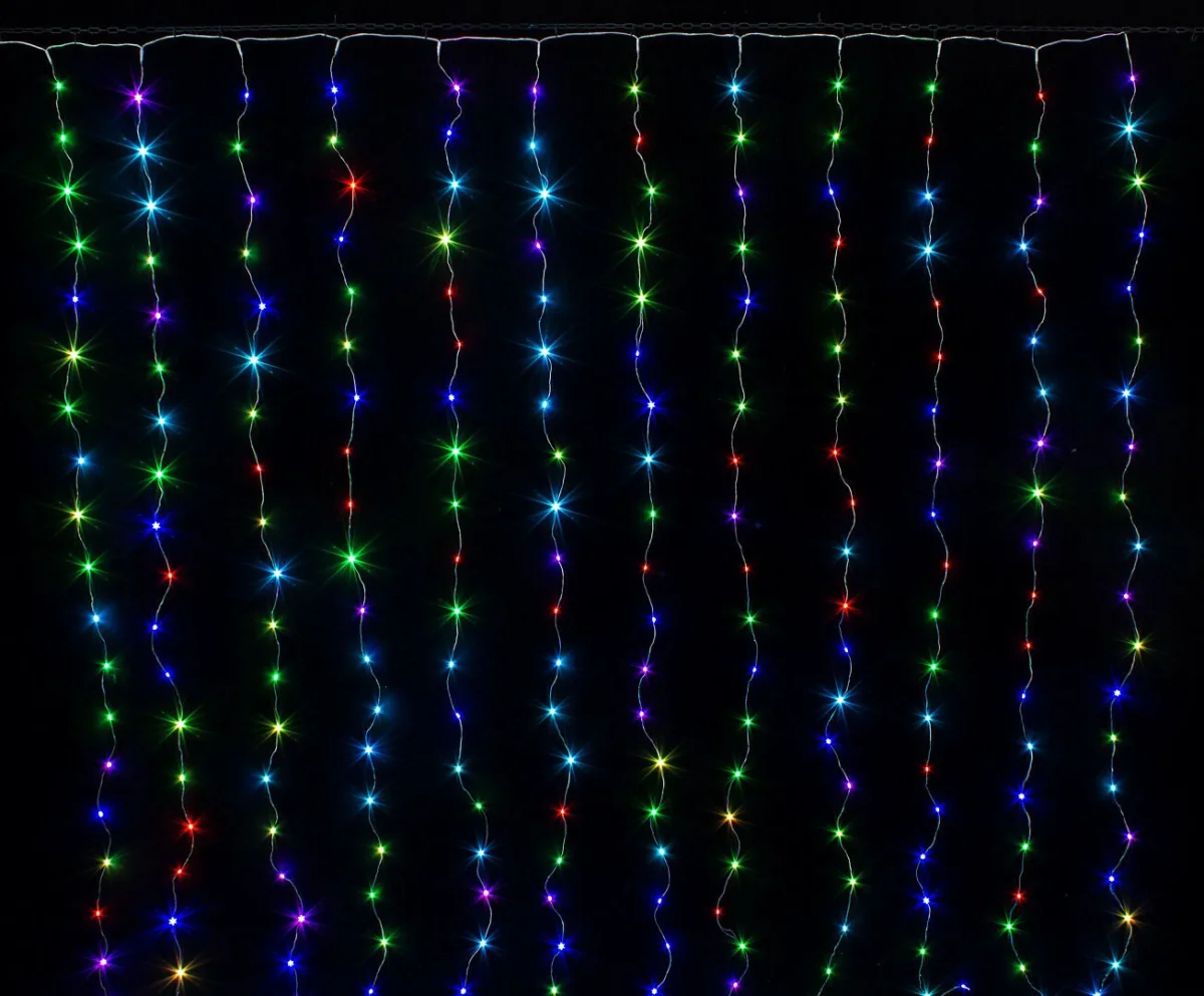 Perde Led  240 Ledli 8 Fonksiyonlu Dekor Lambası RGB