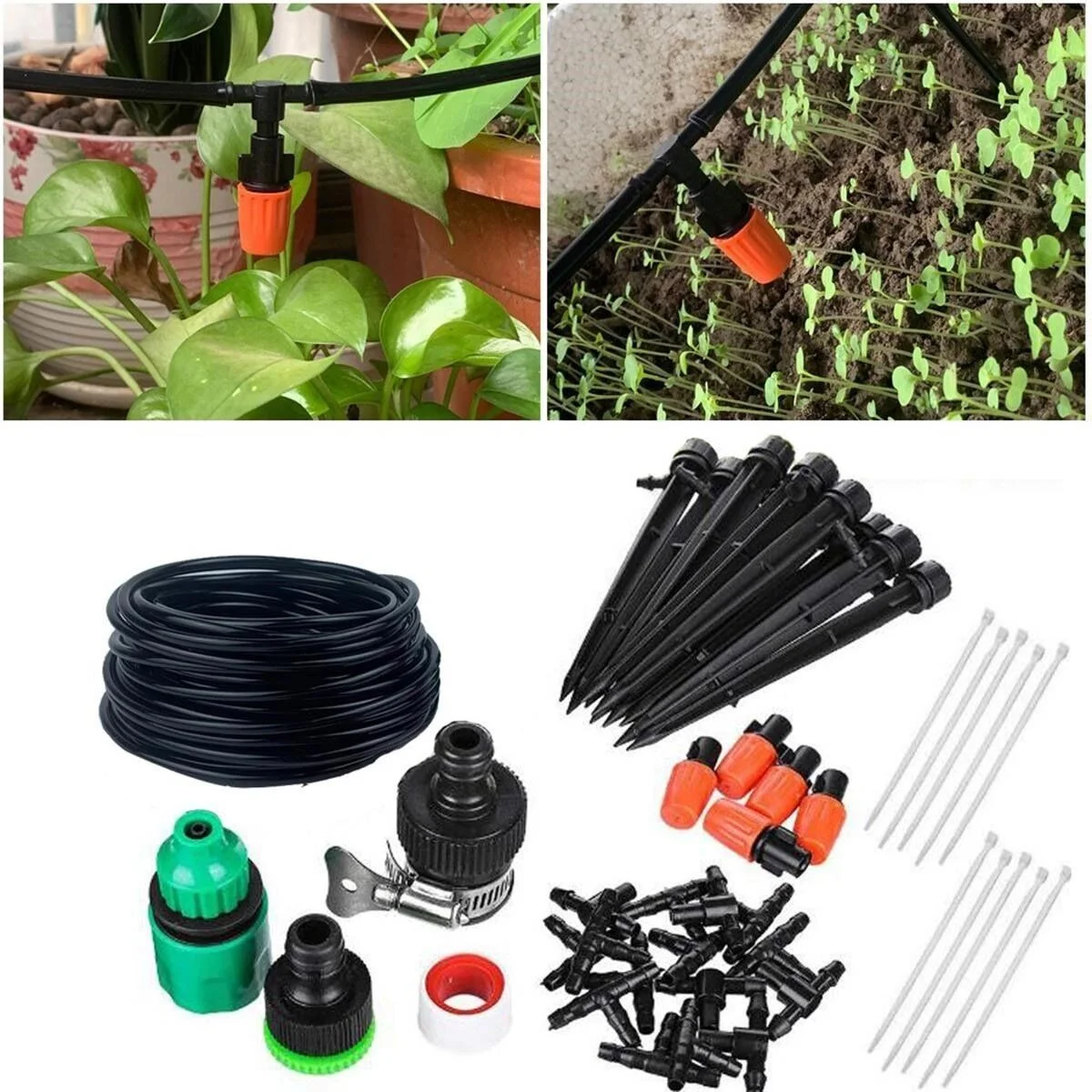 Mikro Damlama Sulama - Bahçe Sulama Hortum Seti 10 Metre Hortum Ve Parçaları