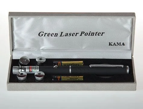 Yeşil Lazer Pointer 100 mW 15 Km Etkili (5 Başlıklı)