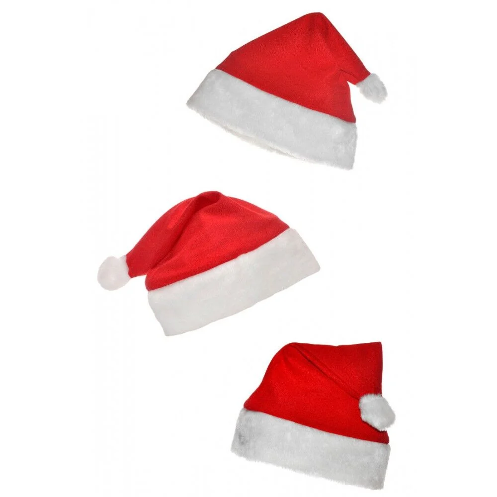 Noel Baba Şapkası 3 Adet Set