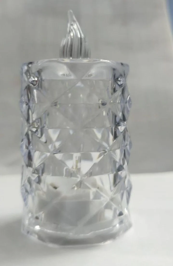 Led Mum Şeffaf Kristal LED Mum Pilli Alevsiz Çay Mumu Düğün Doğum Günü Ortam Işığı Mini
